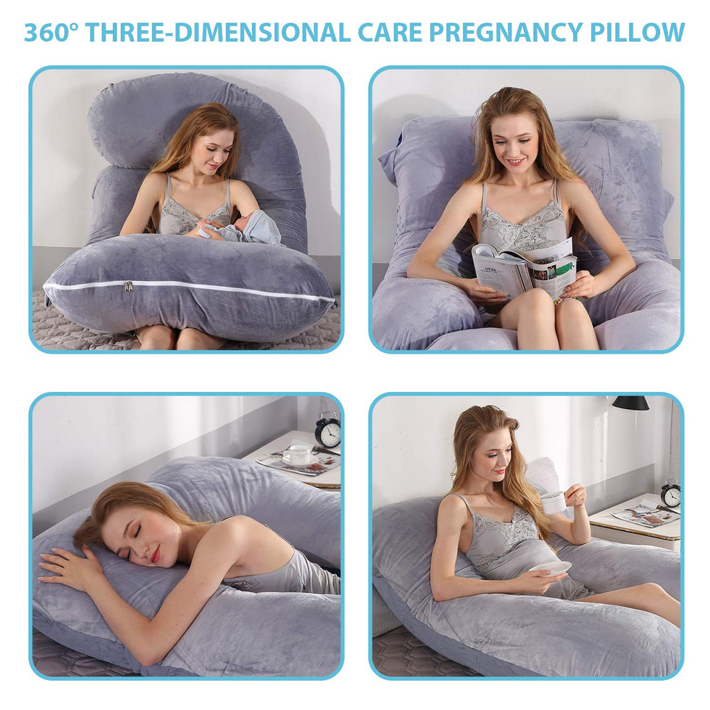 BATTOP pregnancy pillow back support for comfortable side sleep