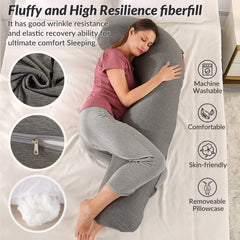 BATTOP pregnancy pillow belly support view showing hip alignment and comfort