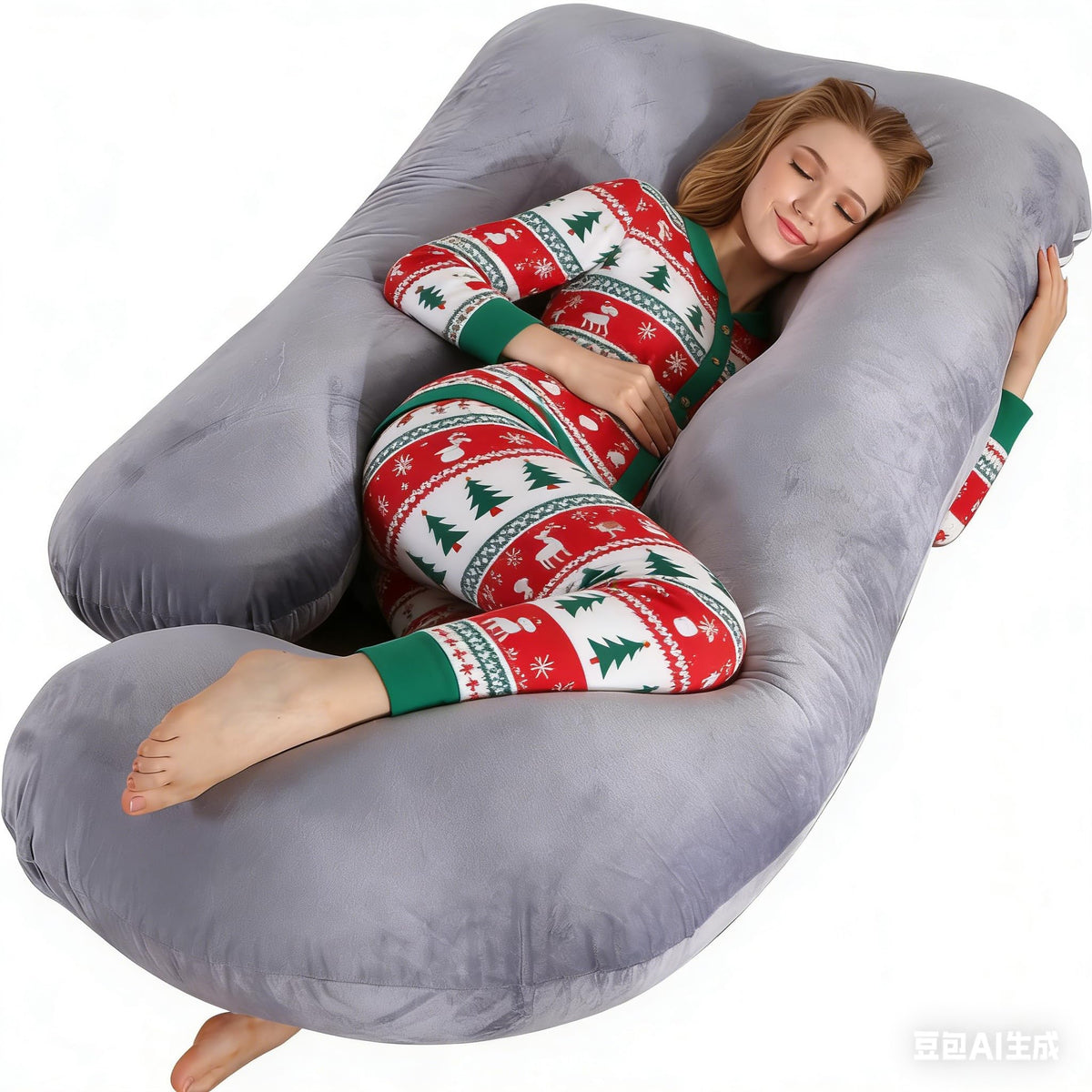 BATTOP pregnancy pillow full-body on bed supports a restful night