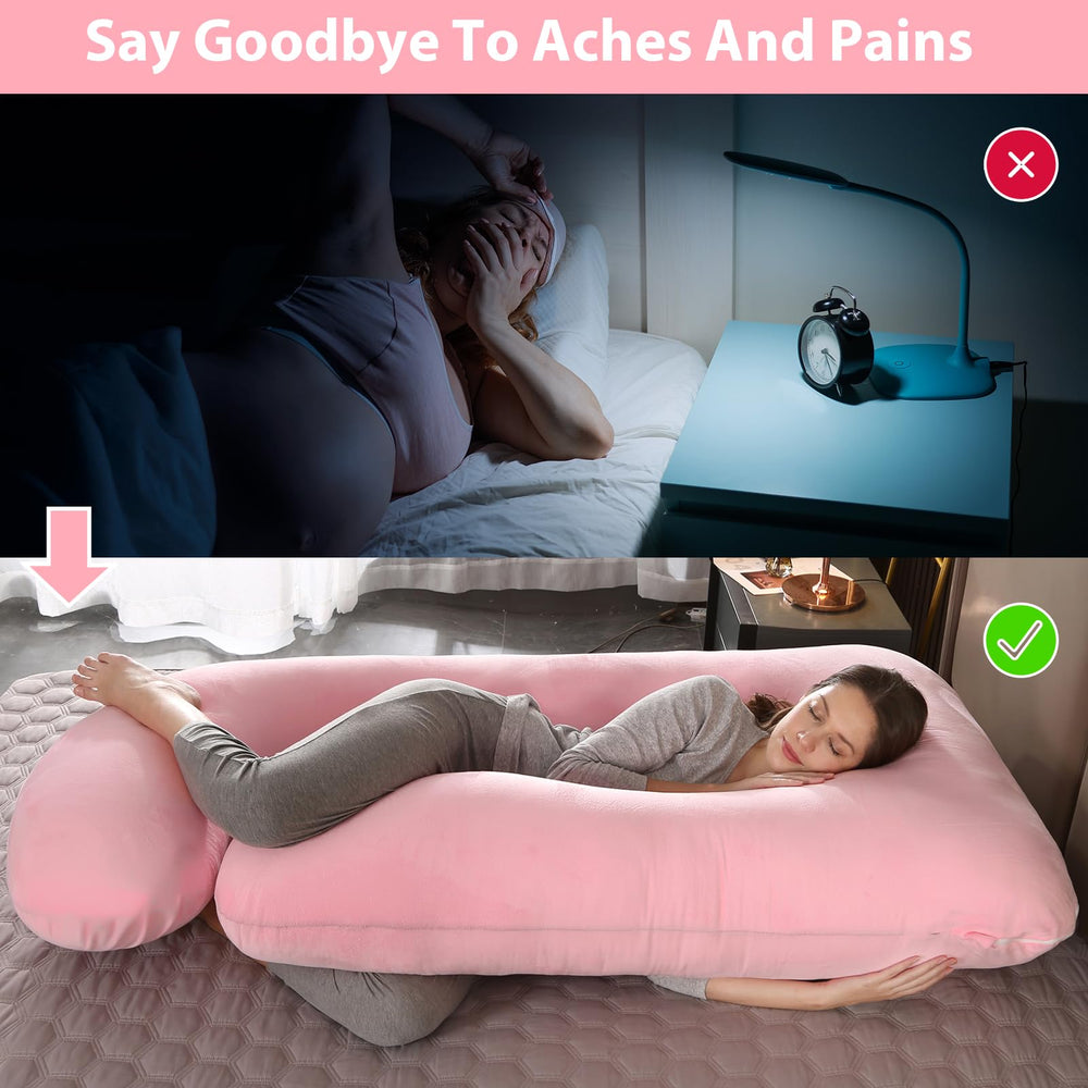 BATTOP pregnancy pillow leg elevation view illustrates improved circulation and comfort.