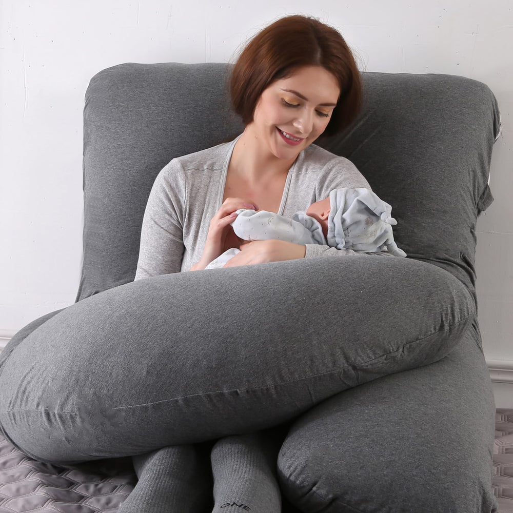 BATTOP removable cover on pregnancy pillow for easy cleaning and care
