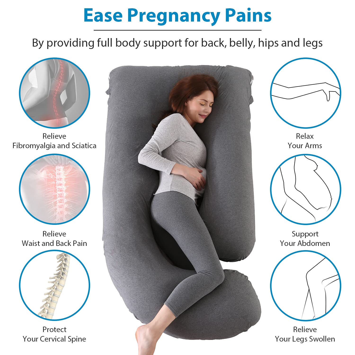 BATTOP side sleep positioning aids balanced spinal alignment