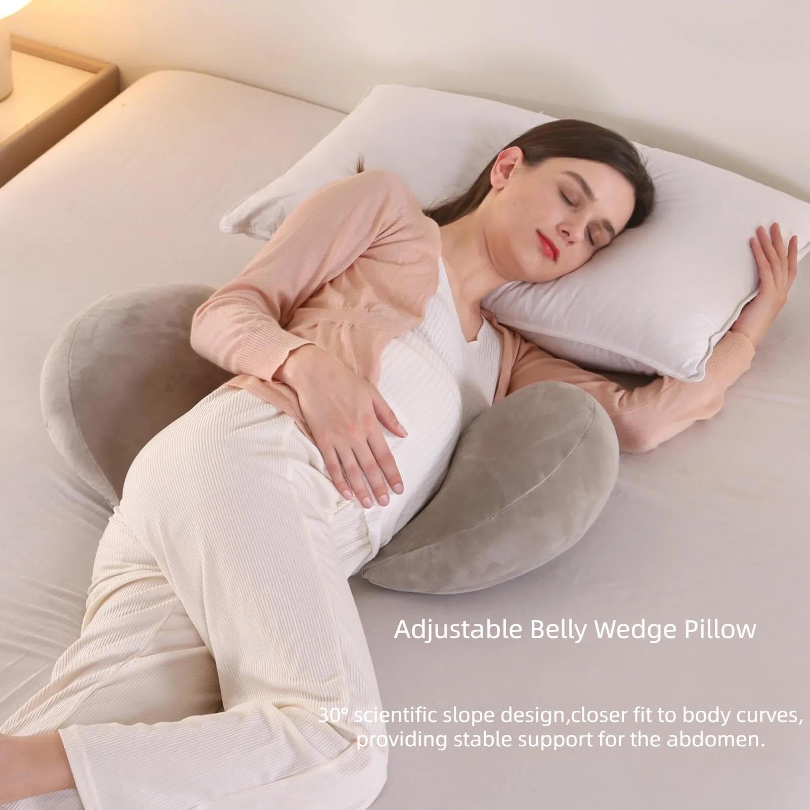 BATTOP wedge side view highlights lightweight, portable design for travel or couch support