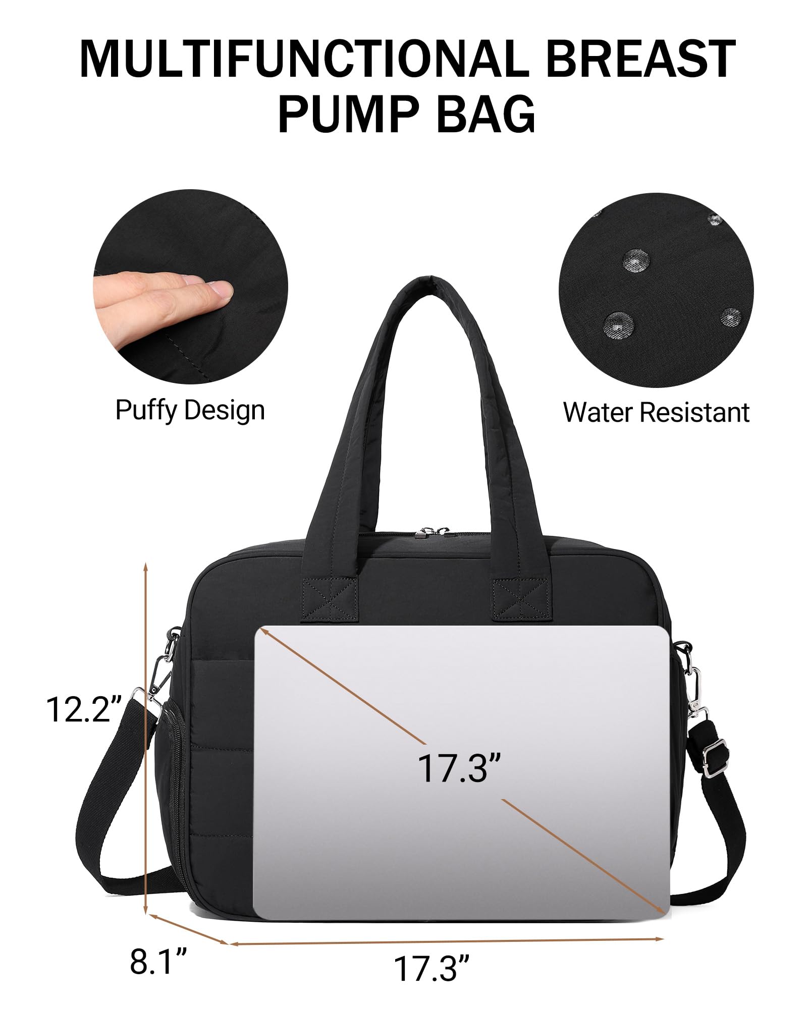 BAVERGE diaper bag changing pad demonstrates portable comfort for quick changes