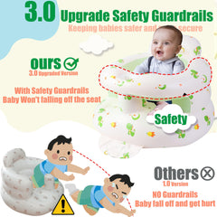 Bavbiiy infant chair with curved backrest supports posture and comfort.
