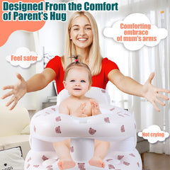 Bavbiiy inflatable baby seat built-in air pump inflates quickly.