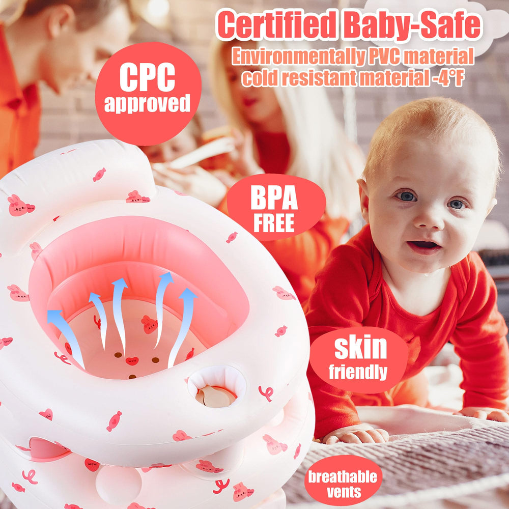 Bavbiiy inflatable seat featuring built-in pump for quick inflation