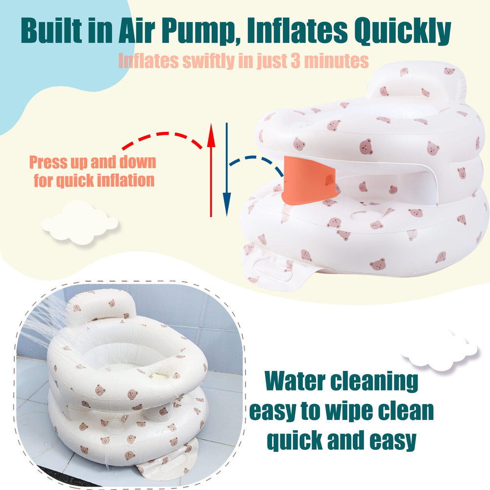 Bavbiiy inflatable baby seat multifunction-use for feeding and play.