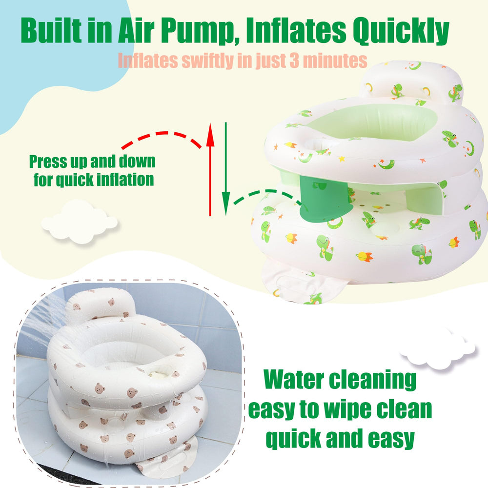 Bavbiiy seat features breathable vents to keep baby cool.