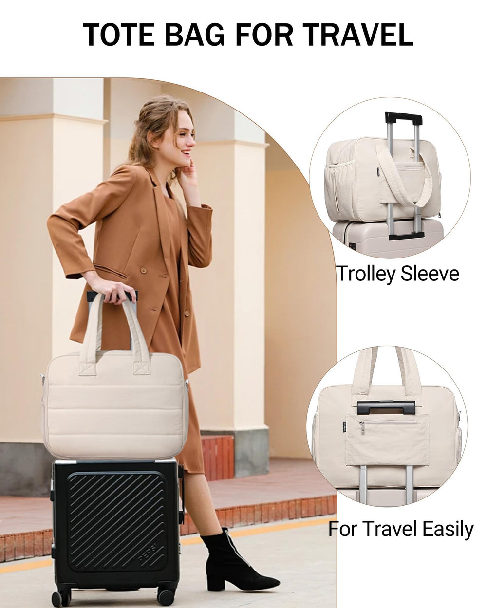 BAVERGE diaper bag laptop compartment protects a 17.3-inch laptop on travel.