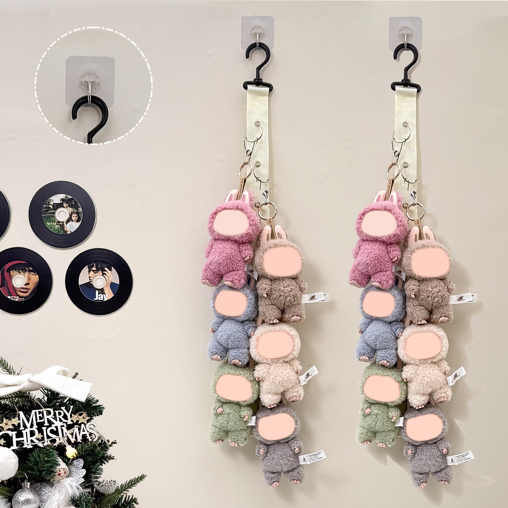 Bawiked 8-clip display rack transforms clutter into decorative wall art for keychains.