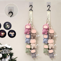 Bawiked 8-clip display rack transforms clutter into decorative wall art for keychains.