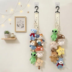 Bawiked plush-doll collector rack keeps Labubu dolls organized and accessible.