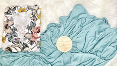 Baybou robe swaddle set hospital robe with pockets and front tie for easy wear