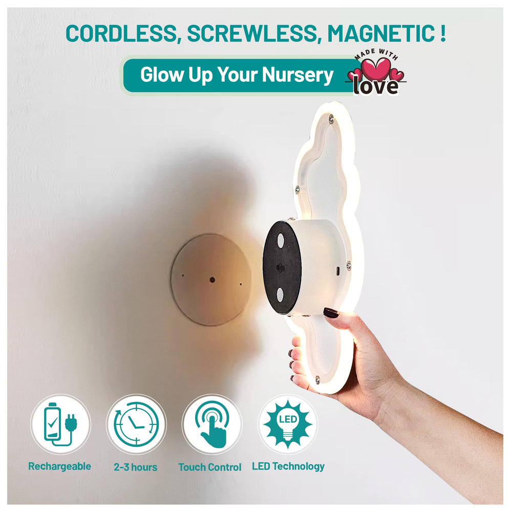 BAZENTI Cloud Lights magnetic mount enables tool-free wall setup