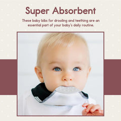 Bazzle Baby Bandana Teething Bib adjustable snaps demonstrates secure, growing-with-baby fit.
