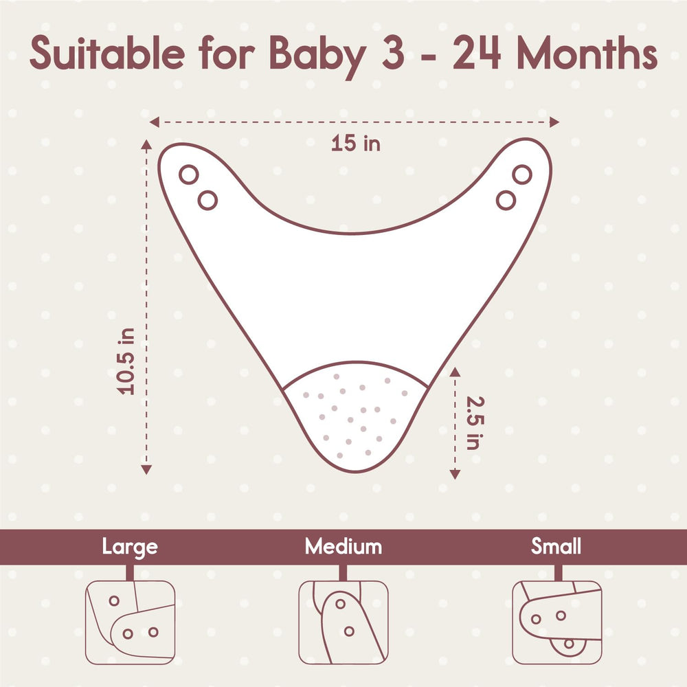 Bazzle Baby Bandana Teething Bib machine-washable design for easy care and daily use.