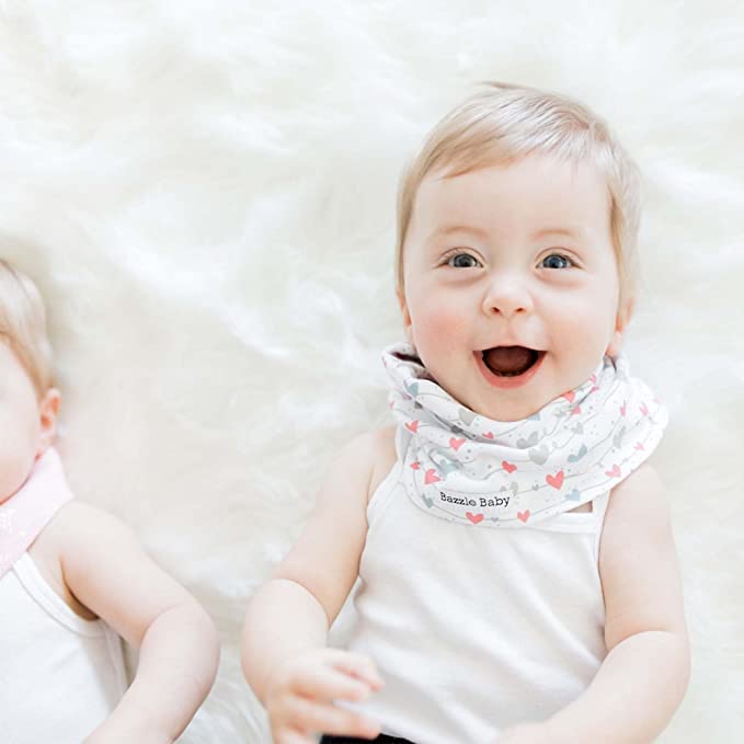 Bazzle Baby Bandobib model demonstrates versatility for babies.