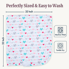 Bazzle Baby Sweetheart swaddle demonstrates stretchy wrap for snug, secure swaddling.