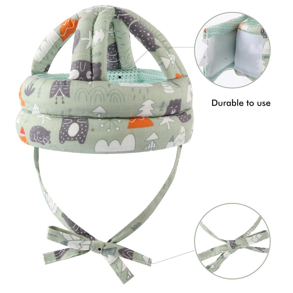 BB-1003 Green side view shows adjustable fit for growing toddlers