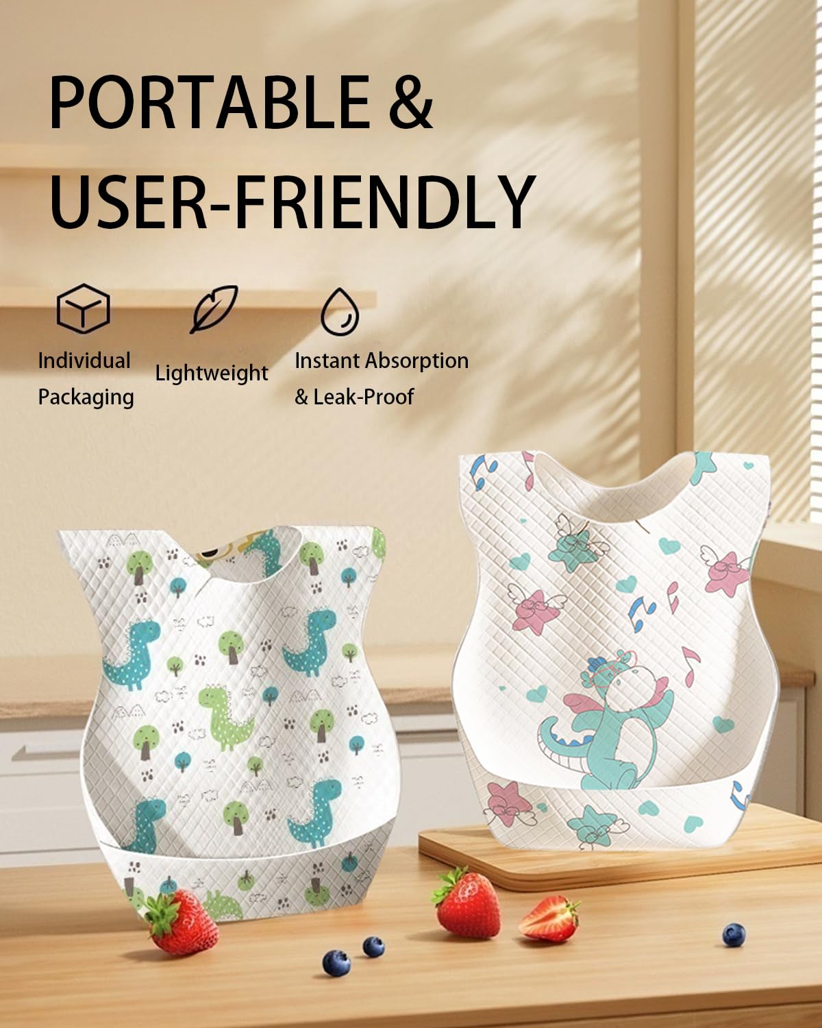 BBabebe large pocket catches spills to keep clothes clean
