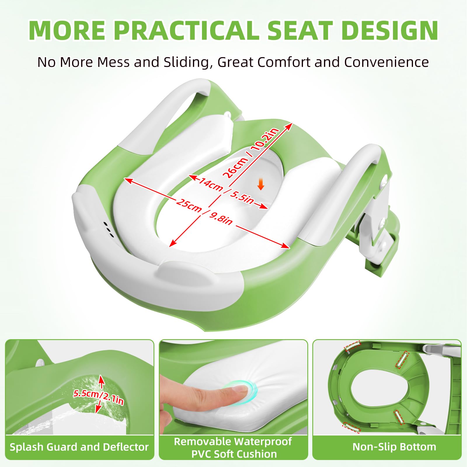 BBfancy universal-fit seat with splash guard and waterproof cushion.
