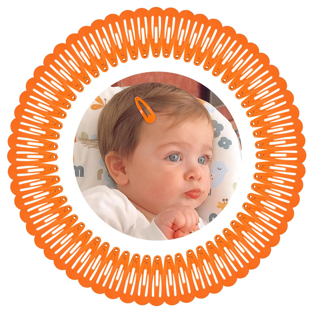 BBGifts 1-inch snap hair clip orange pack for versatile styling