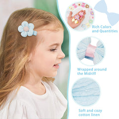 BBGifts 1.5 inch flowers and 2 inch bows on stylish clips for daily outfits