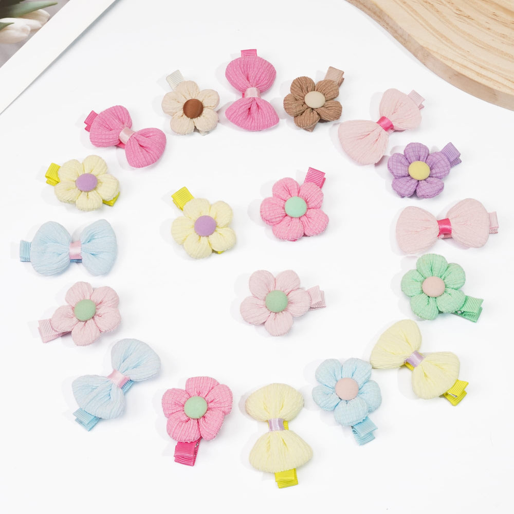 BBGifts gift-ready 24-piece flower hair clip set in a decorative package