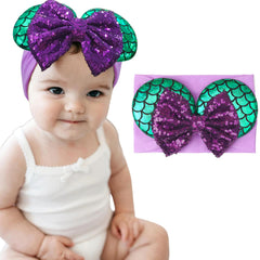 BBGifts baby girl purple mermaid headband for comfy daily wear and photoshoots