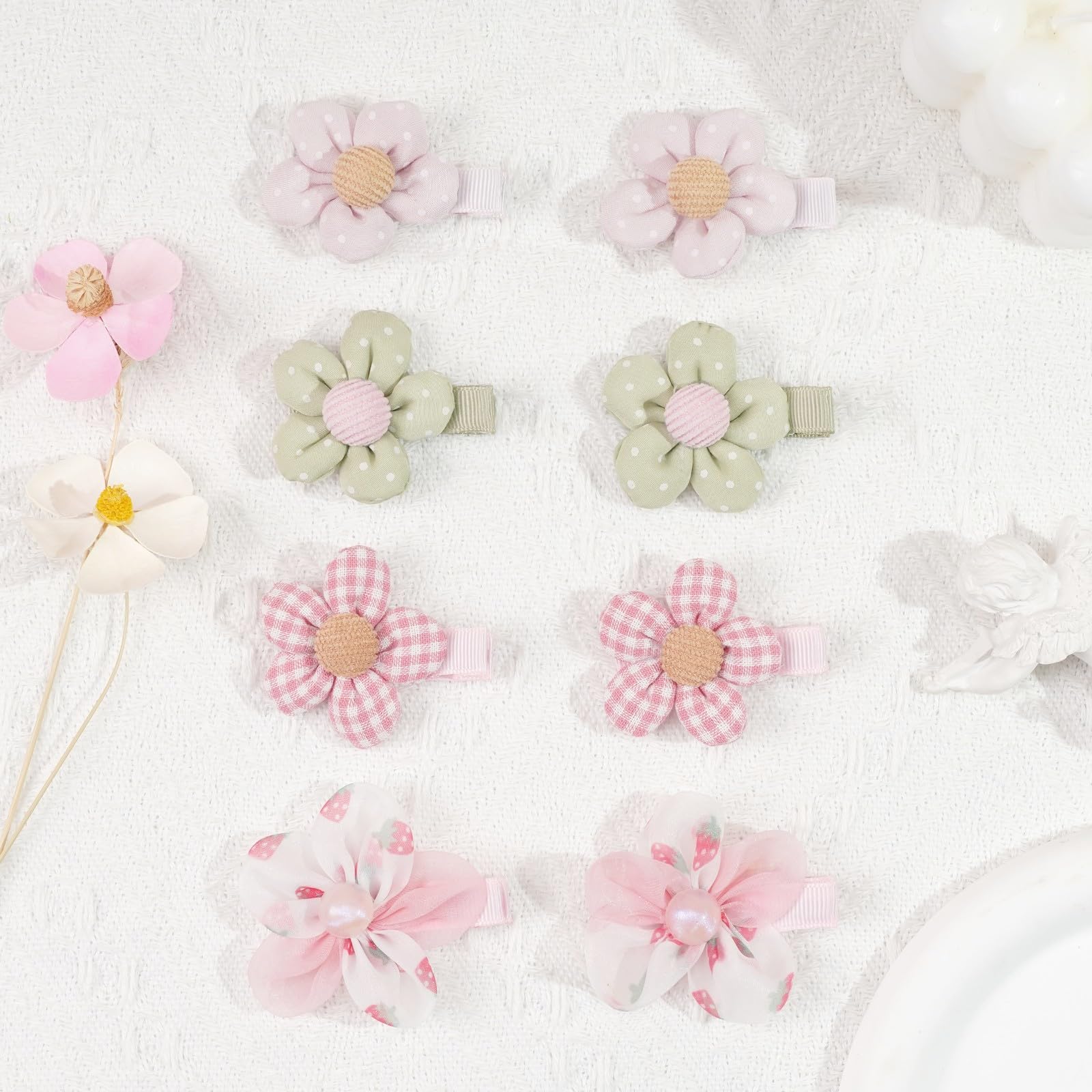 BBGifts boutique baby girl hair clips flowers packaging view ready-to-gift