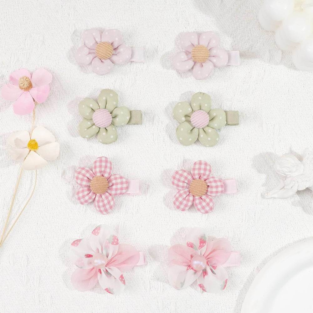 BBGifts boutique baby girl hair clips flowers packaging view ready-to-gift