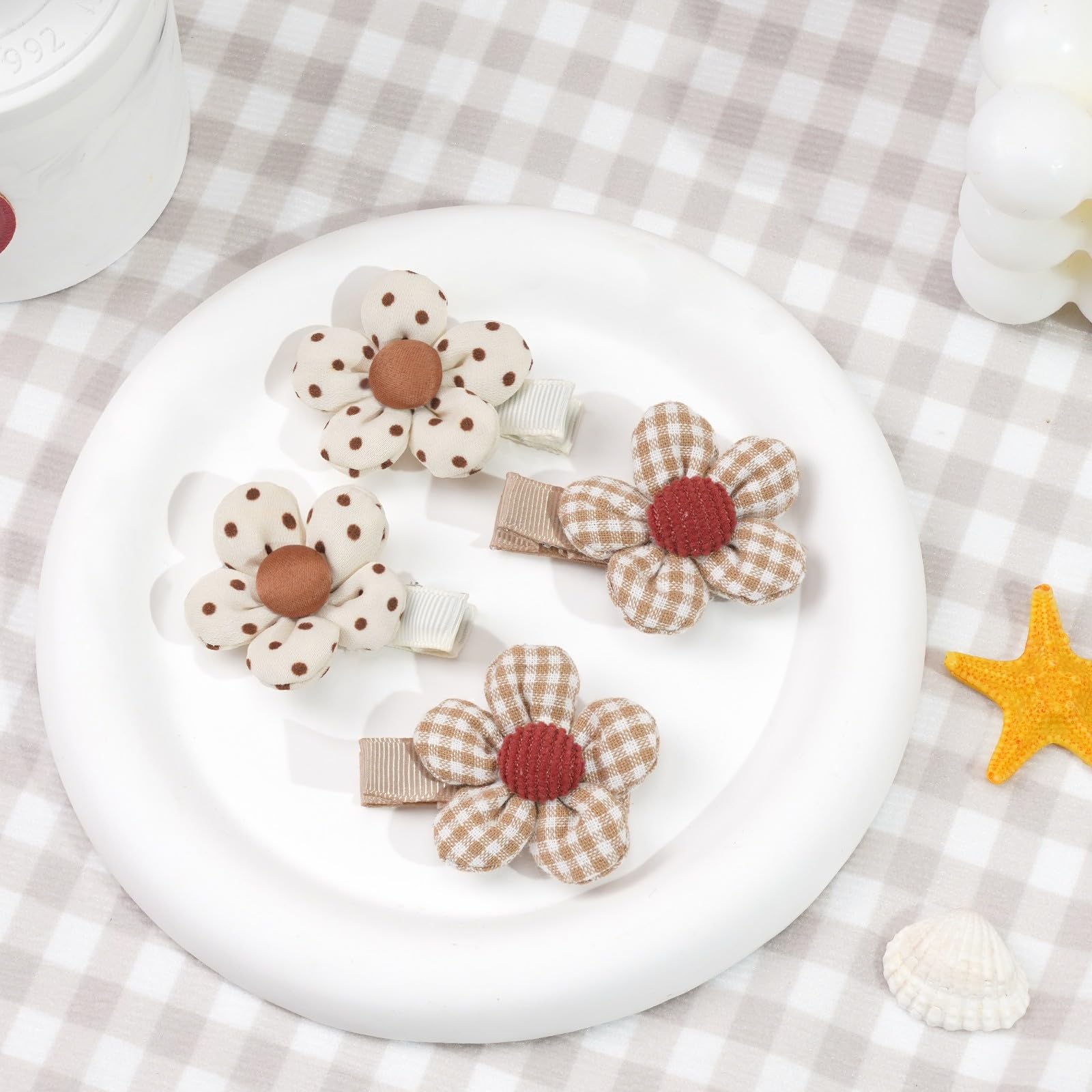 BBGifts boutique baby girl hair clips flowers variety view shows 10 color options