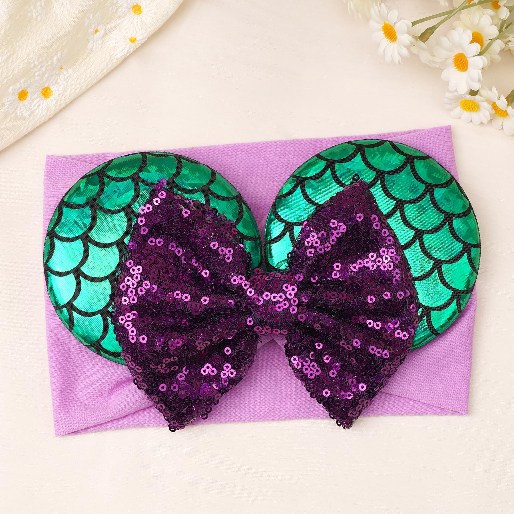 BBGifts bow and sequins securely attached for durable accessory use