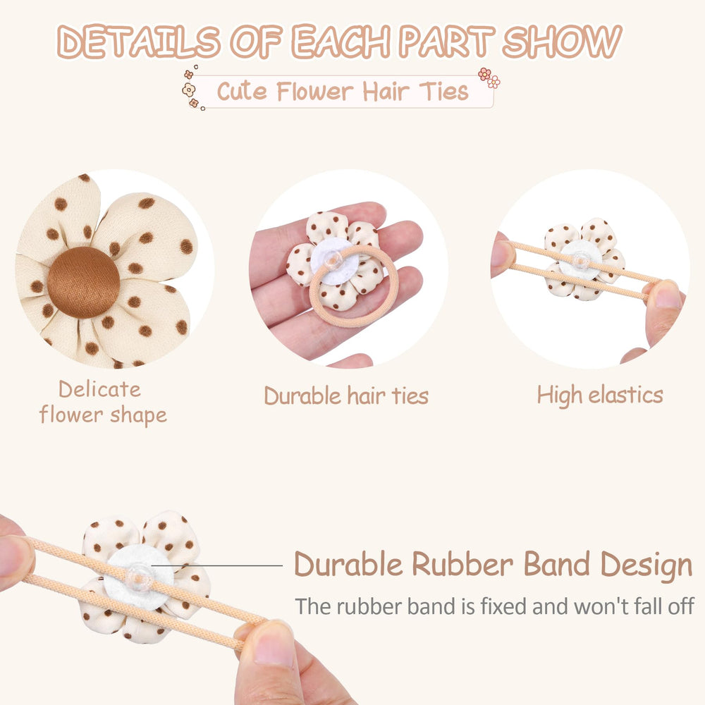 BBGifts eight pattern flower bows in various colors for versatile daily outfits