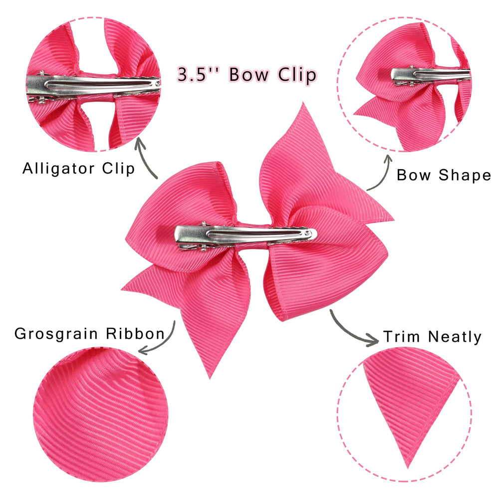 BBGifts grosgrain ribbon bows closeup highlights soft, kid-friendly texture