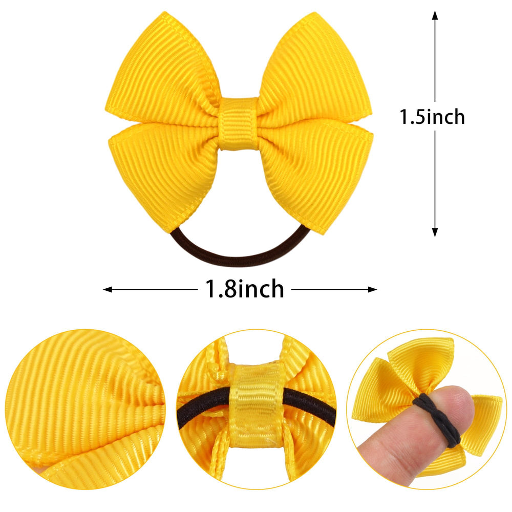 BBGifts grosgrain ribbon hair ties show soft texture for gentle hold