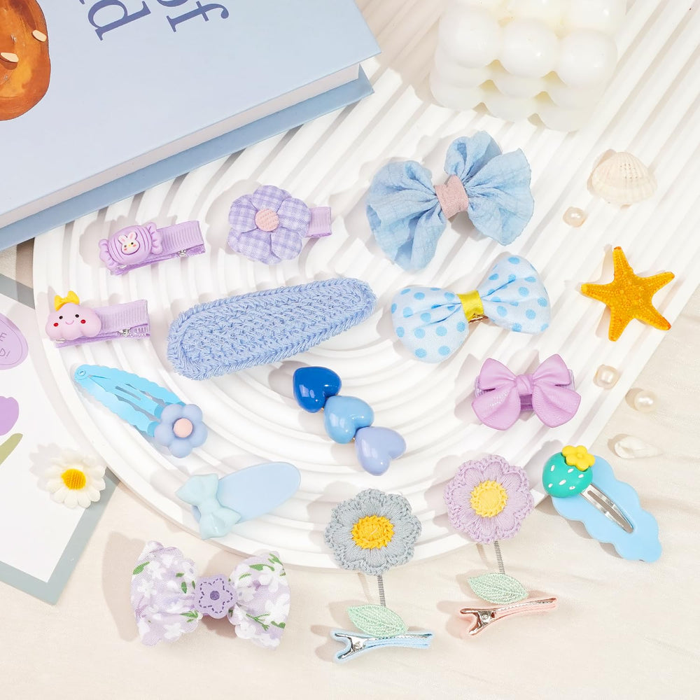 BBGifts hair clip bow-flower mix secures princess-inspired styles