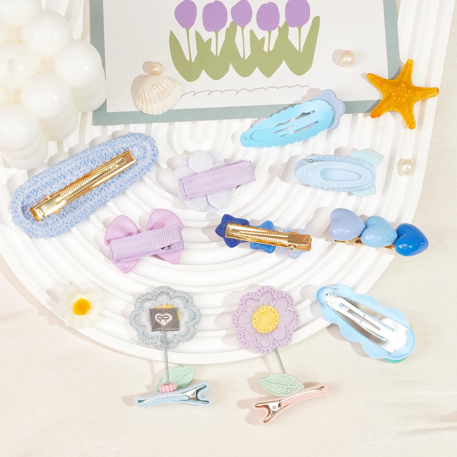 BBGifts hair clip varied sizes fit bangs, braids, and pigtails for ages 2+