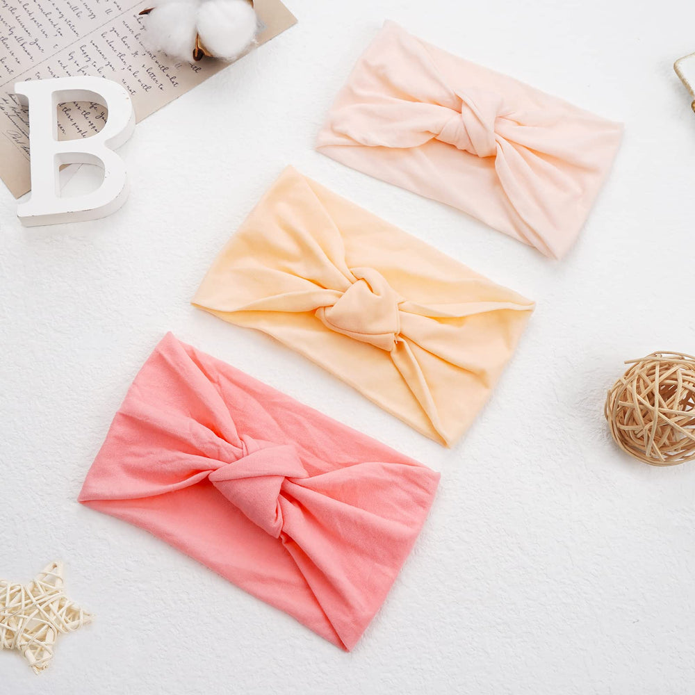BBGifts headbands soft elastic close-up demonstrates comfortable fit without tight marks.