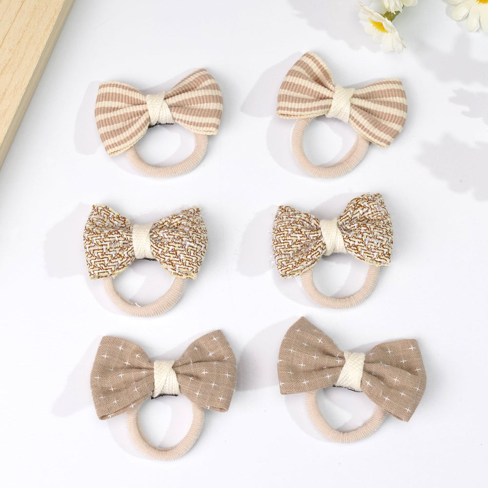 BBGifts Kahki bows set for toddler collection with varied patterns.