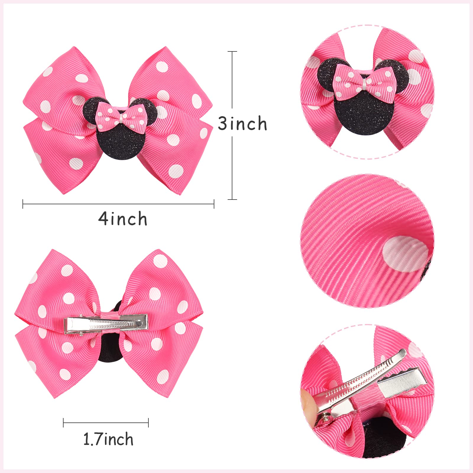 BBGifts child wearing mouse ears bow clip showing secure lightweight fit for adventures