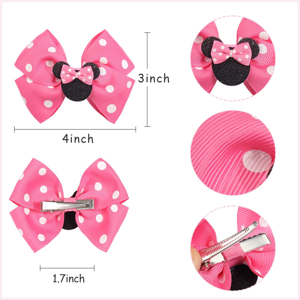BBGifts child wearing mouse ears bow clip showing secure lightweight fit for adventures