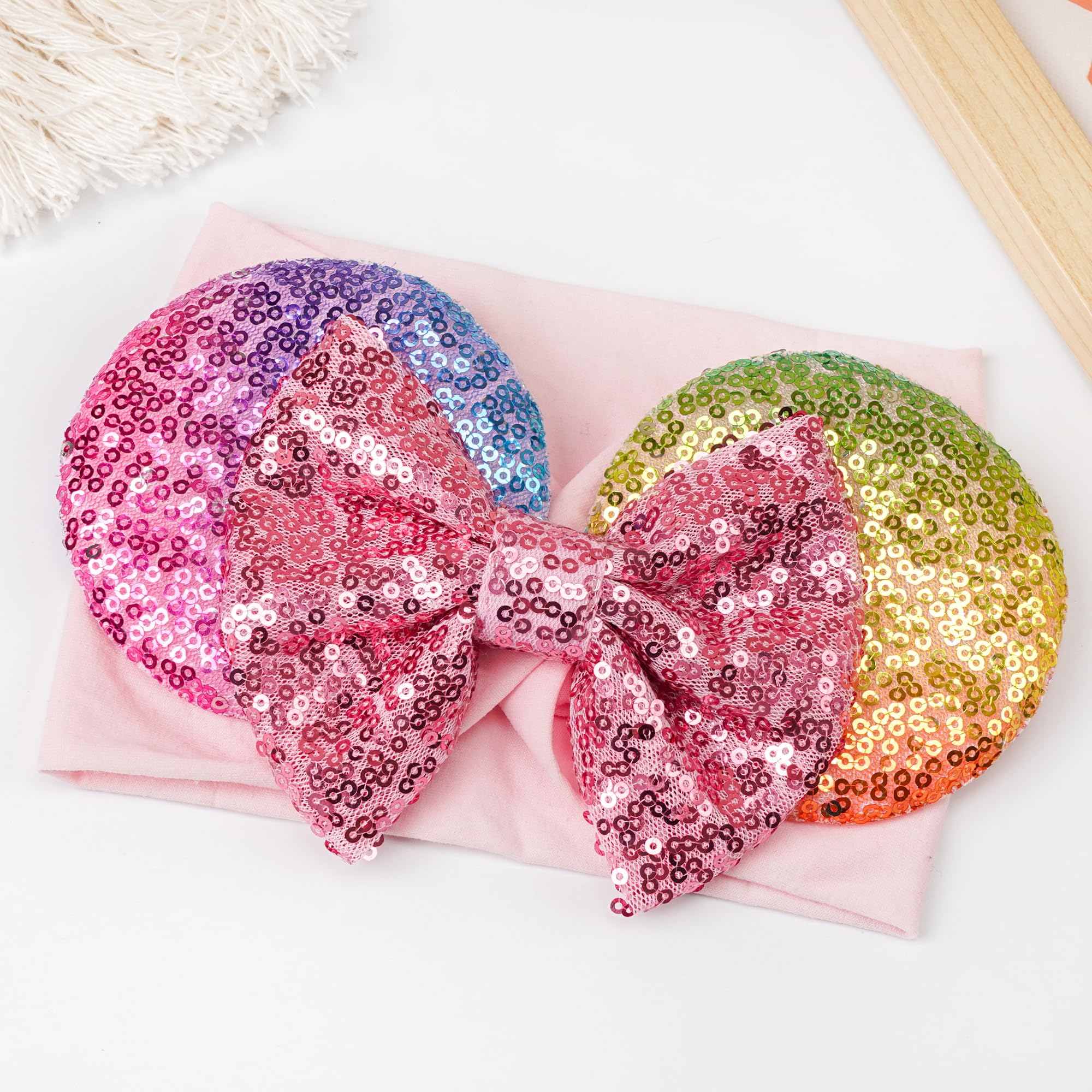 BBGifts pink sequin headband shown in packaging for gifting