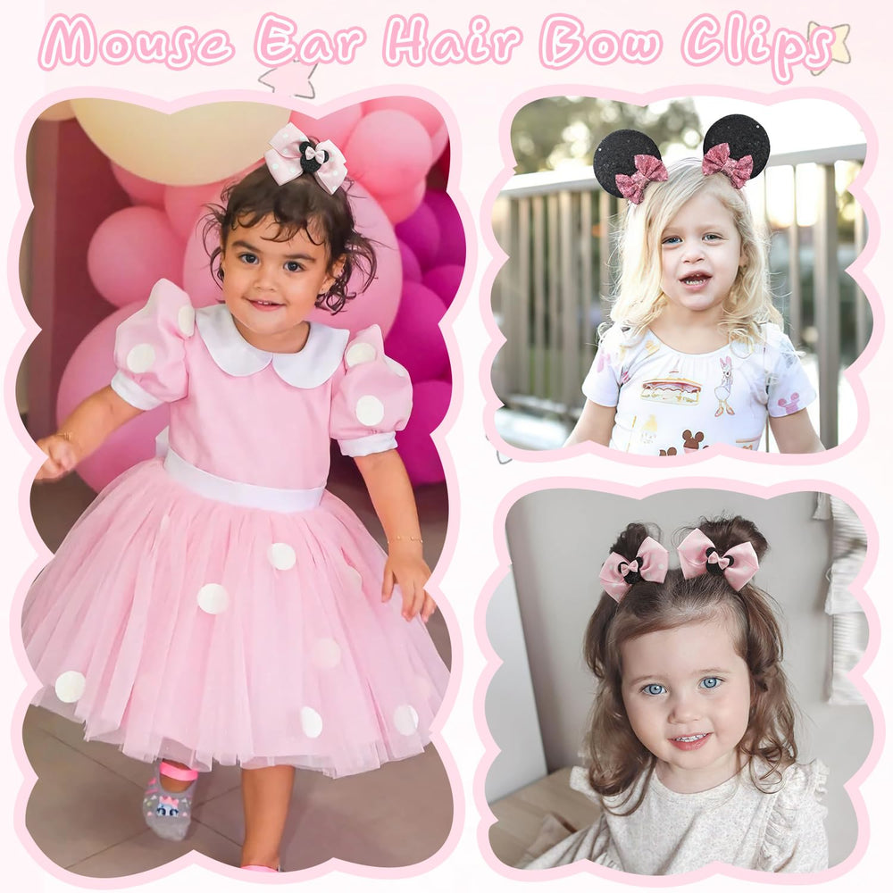 BBGifts polka dot mouse hair bow adds party ready detail.