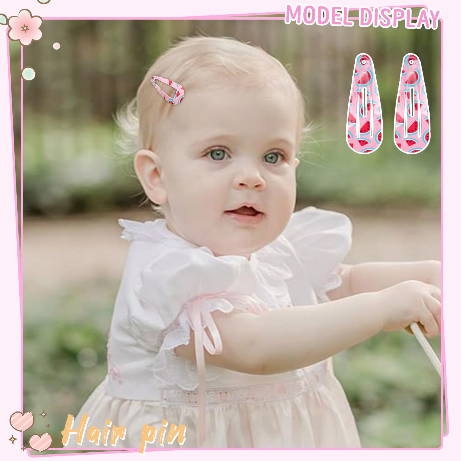 BBGifts 1Inch snap barrettes suit thin or curly hair and stay in place.