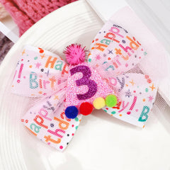 BBGifts Sprinkle Confetti Hair Bow Clip poms detail adds playful charm.