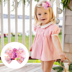 BBGifts Sprinkle Confetti Hair Bow Clip tulle-ruffle texture for cute texture.