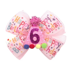 BBGifts Sprinkle Confetti Hair Bow on first birthday pink enhances festive baby girl styling