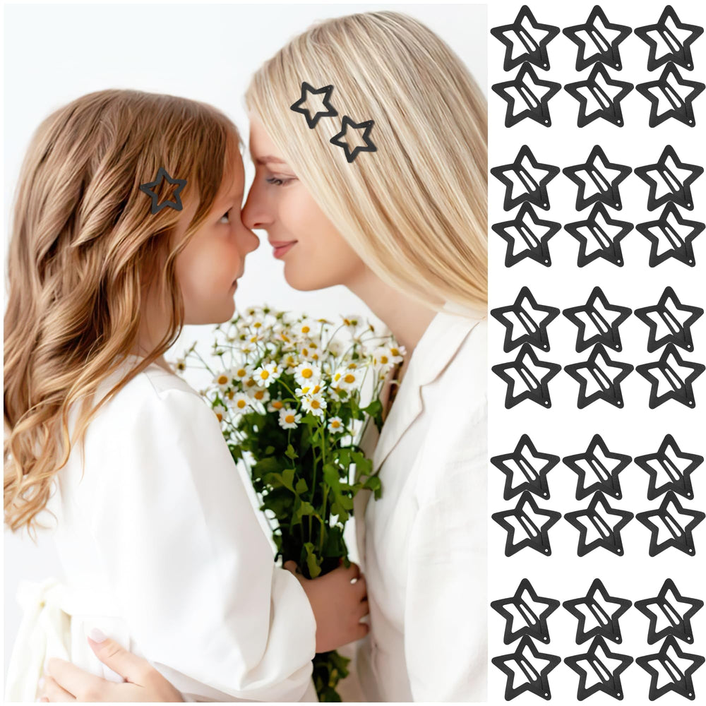 BBGifts star hair clip bangs use demonstrates cute Y2K style and secure hold.